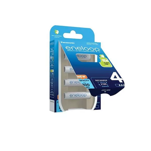 Tölthető elem, AAA mikro, 4x800 mAh Ni-MH, PANASONIC "Eneloop"