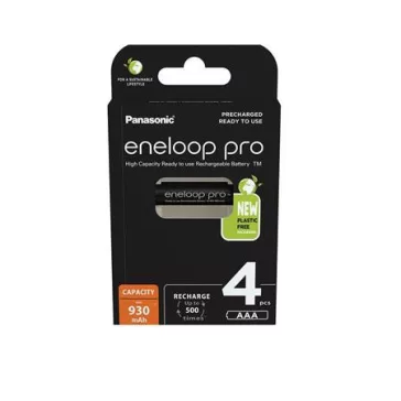   Tölthető elem, AAA mikro, 4x930 mAh Ni-MH, PANASONIC "Eneloop Pro"