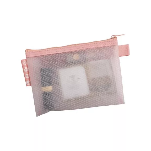 Rendszerező tasak, cipzáras, hálós, A6, EXACOMPTA "Chromaline Pastel", vegyes színek