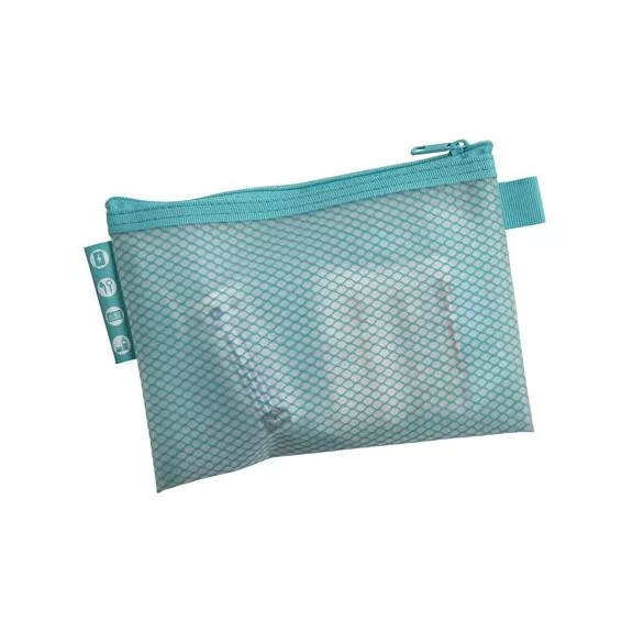 Rendszerező tasak, cipzáras, hálós, A6, EXACOMPTA "Chromaline Pastel", vegyes színek