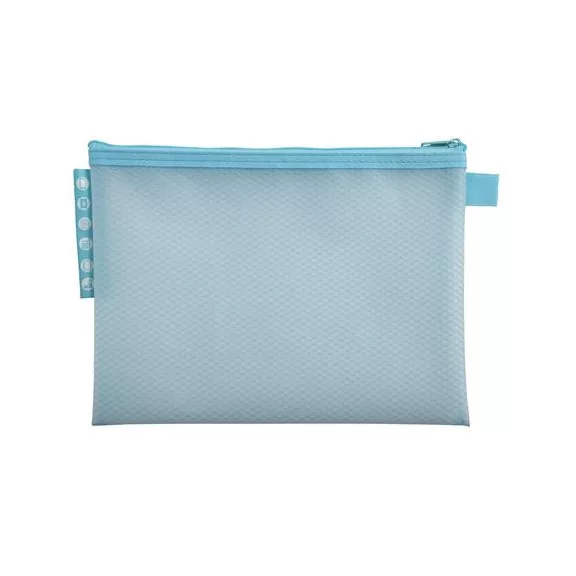 Rendszerező tasak, cipzáras, hálós, A5, EXACOMPTA "Chromaline Pastel", vegyes színek