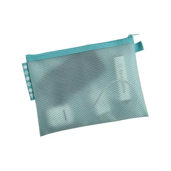 Rendszerező tasak, cipzáras, hálós, A5, EXACOMPTA "Chromaline Pastel", vegyes színek