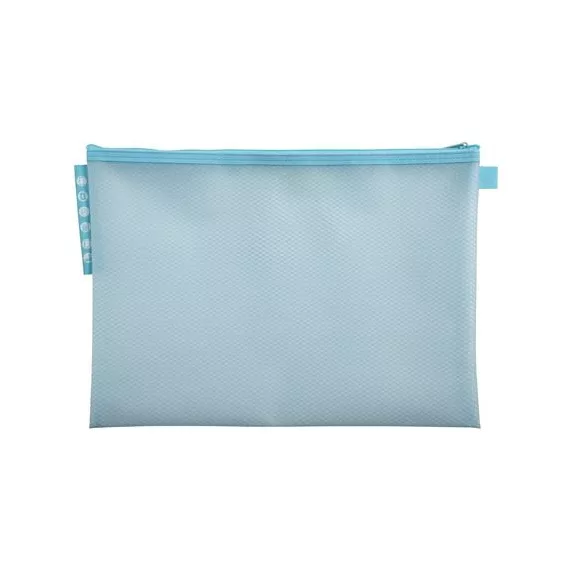 Rendszerező tasak, cipzáras, hálós, A4, EXACOMPTA "Chromaline Pastel", vegyes színek