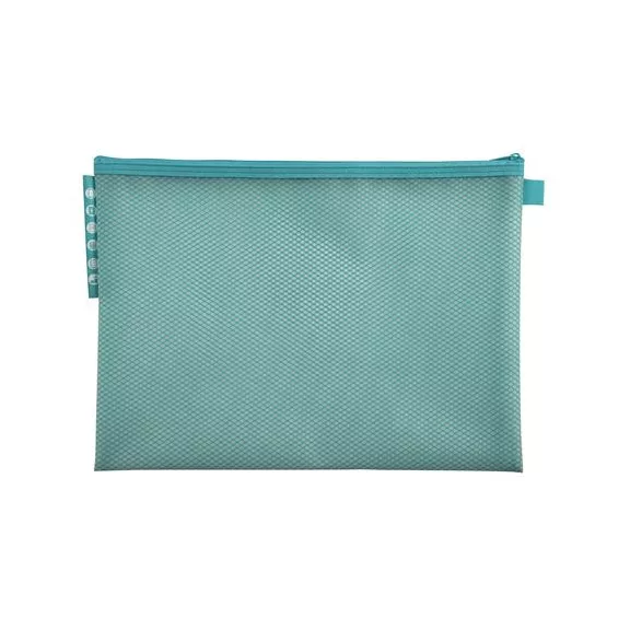 Rendszerező tasak, cipzáras, hálós, A4, EXACOMPTA "Chromaline Pastel", vegyes színek