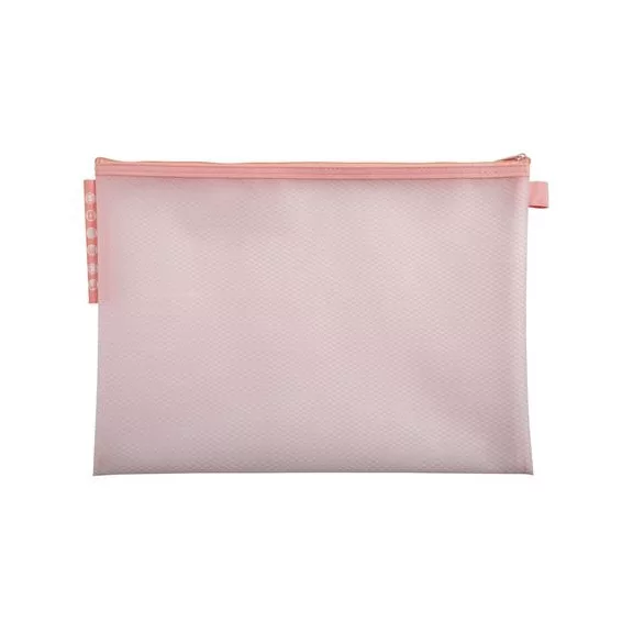 Rendszerező tasak, cipzáras, hálós, A4, EXACOMPTA "Chromaline Pastel", vegyes színek