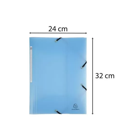 Gumis mappa, PP, A4, EXACOMPTA "Chromaline Pastel", kék