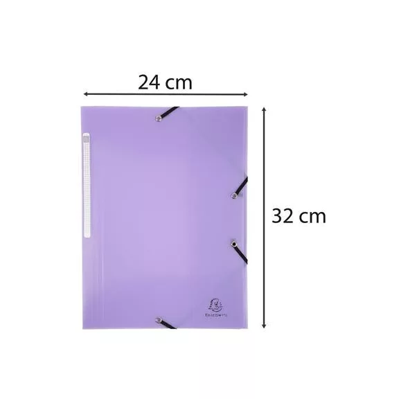 Gumis mappa, PP, A4, EXACOMPTA "Chromaline Pastel", lila