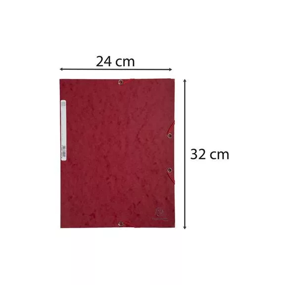 Gumis mappa, prespán, A4, EXACOMPTA, cseresznye