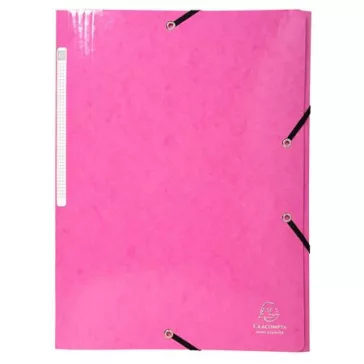 Gumis mappa, karton, A4, EXACOMPTA "Iderama", pink
