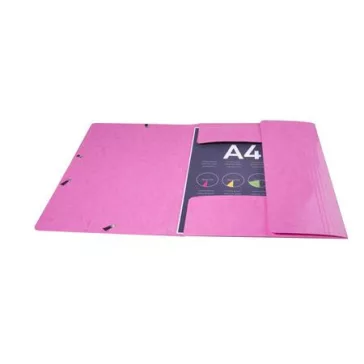 Gumis mappa, karton, A4, EXACOMPTA "Iderama", pink