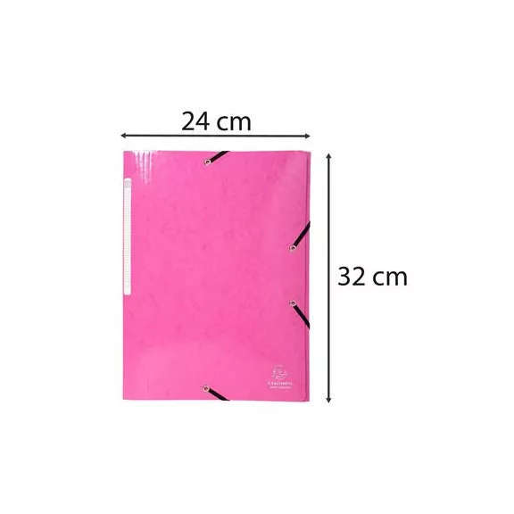 Gumis mappa, karton, A4, EXACOMPTA "Iderama", pink