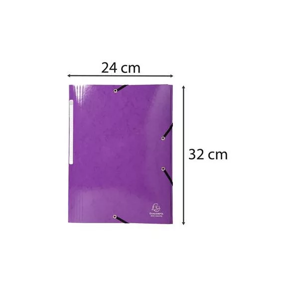 Gumis mappa, karton, A4, EXACOMPTA "Iderama", lila