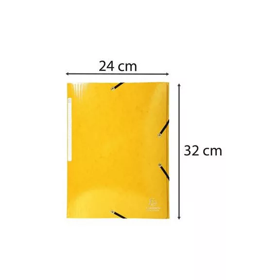 Gumis, mappa, karton, A4, EXACOMPTA "Iderama", sárga