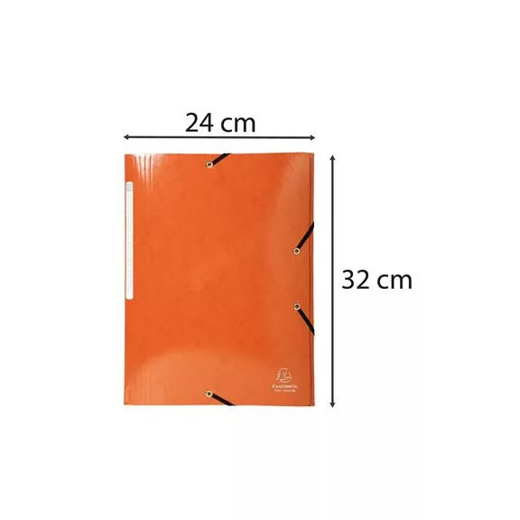 Gumis mappa, karton, A4, EXACOMPTA "Iderama", narancs