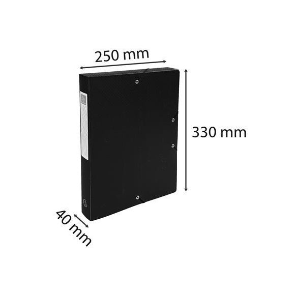 Gumis mappa, PP, A4, 40 mm, EXACOMPTA "Opak", fekete