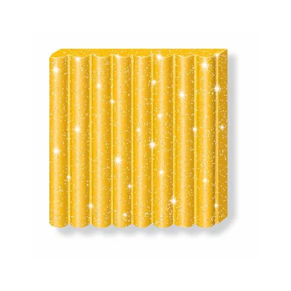 Gyurma, 57 g, égethető, FIMO "Effect", csillámos arany