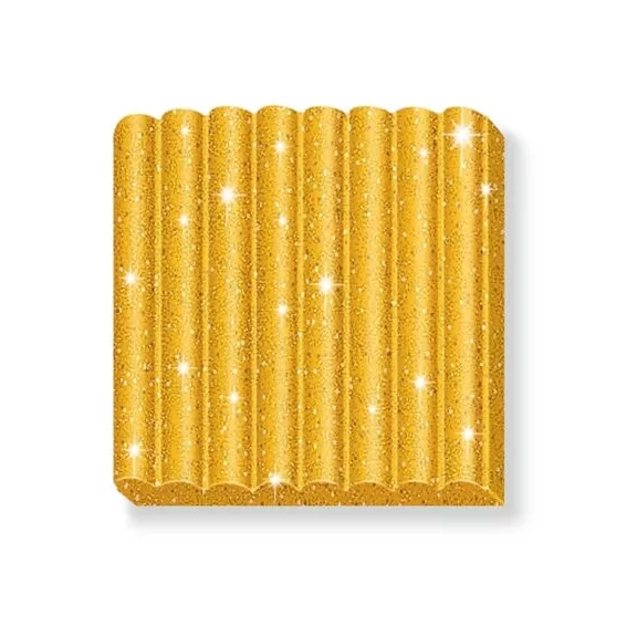 Gyurma, 42 g, égethető, FIMO "Kids", glitteres arany