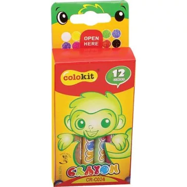   Zsírkréta, COLOKIT "Crayon", 12 különböző szín