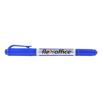   Alkoholos marker, 0,4/1,0 mm, kúpos, kétvégű, FLEXOFFICE "PM01", kék