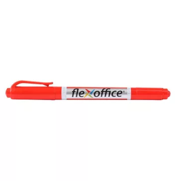   Alkoholos marker, 0,4/1,0 mm, kúpos, kétvégű, FLEXOFFICE "PM01", piros