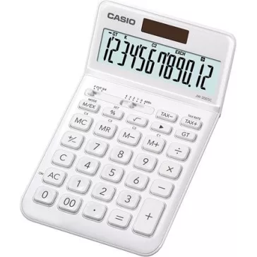   Számológép, asztali, 12 számjegy, CASIO "JW 200SC", fehér