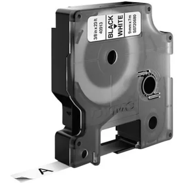   Feliratozógép szalag, 9 mm x 7 m, DYMO "D1", fehér-fekete