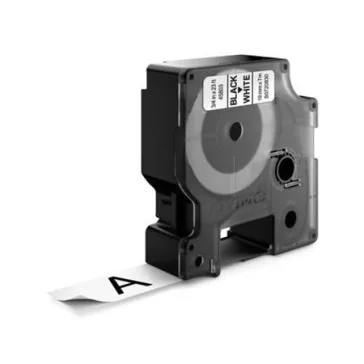   Feliratozógép szalag, 19 mm x 7 m, DYMO "D1", fehér-fekete