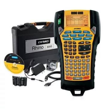   Elektromos feliratozógép, DYMO "Rhino 6000" készlet táskában