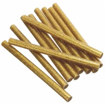   Csillámos ragasztó stick, ragasztópisztolyhoz, 3 db, 11 x 200 mm, arany