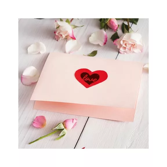 Bélyegző, kirakós, 10 motívummal, "Nio Szerelem", fehér ház, fekete párnával