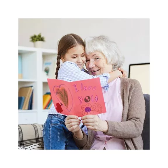 Bélyegző, kirakós, 10 motívummal, "Nio Szerelem", fehér ház, fekete párnával