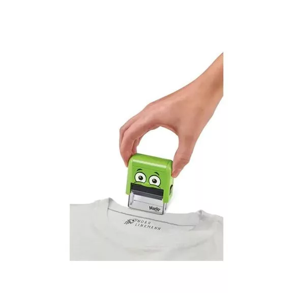 Bélyegző textilhez, kirakós COLOP "Marky", zöld ház, fekete párnával