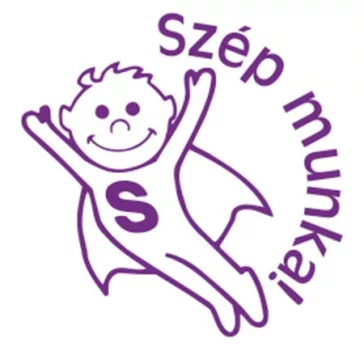   Bélyegző, motivációs, Szép munka!, COLOP "N43-kék", lila