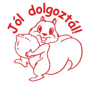   Bélyegző, motivációs, Jól dolgoztál!, COLOP "N43-kék", piros