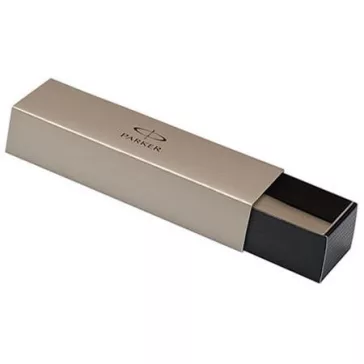   Golyóstoll, 0,7 mm, nyomógombos, ezüst színű klip, rozsdam. acél tolltest, PARKER "Royal Jotter", kék