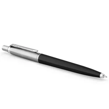   Golyóstoll, 0,7 mm, ezüst színű klip, fekete tolltest, PARKER "Royal Jotter Originals", kék