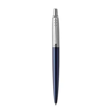   Golyóstoll, 0,7 mm, ezüst színű klip, royal kék tolltest, PARKER, "Royal Jotter", kék