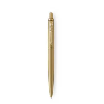   Golyóstoll, 0,7 mm, nyomógombos, arany színű klip, arany tolltest, PARKER, "Royal Jotter XL", kék