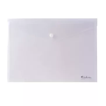   Irattartó tasak, A4, PP, patentos, VICTORIA OFFICE, áttetsző