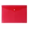Irattartó tasak, A4, PP, patentos, VICTORIA OFFICE, piros