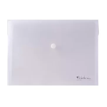   Irattartó tasak, A5, PP, patentos, VICTORIA OFFICE, áttetsző