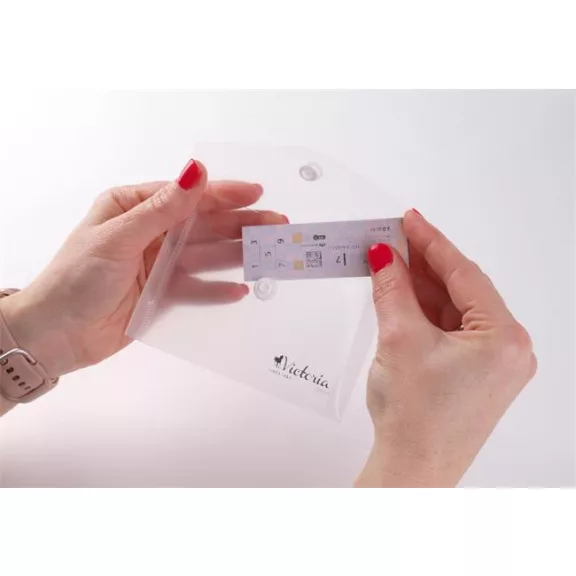 Irattartó tasak, A7, PP, patentos, VICTORIA OFFICE, áttetsző