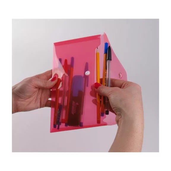 Irattartó tasak, DL, PP, patentos, VICTORIA OFFICE, piros