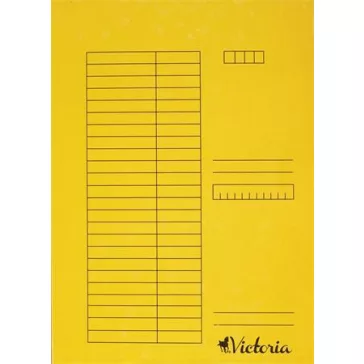 Gyorsfűző, karton, A4, VICTORIA OFFICE, sárga