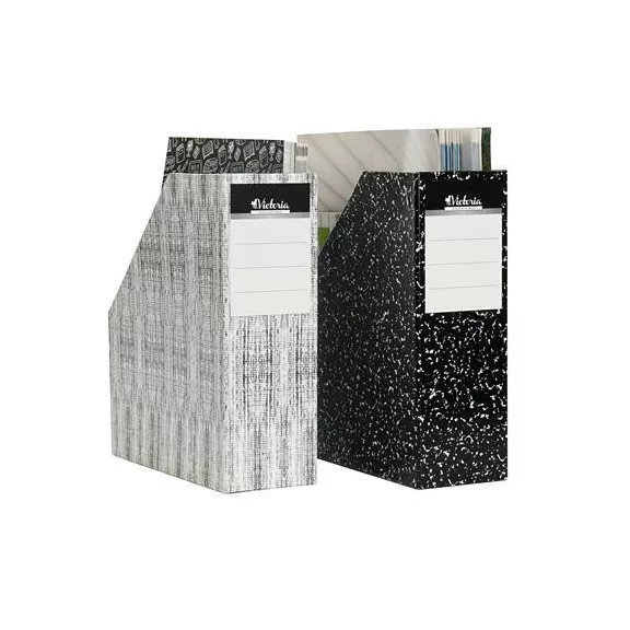 Iratpapucs, karton, 90 mm, VICTORIA OFFICE, "Textil"