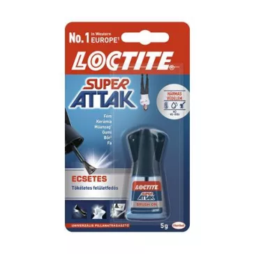   Pillanatragasztó, ecsetes, 5 g, HENKEL "Loctite Super Bond"