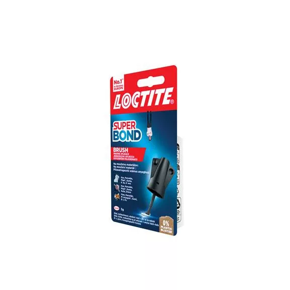 Pillanatragasztó, ecsetes, 5 g, HENKEL "Loctite Super Bond"
