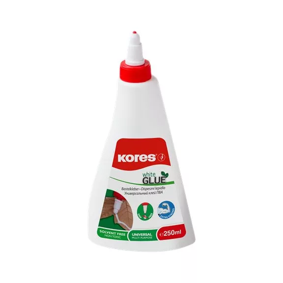 Hobbiragasztó, 250 ml, KORES "White Glue"