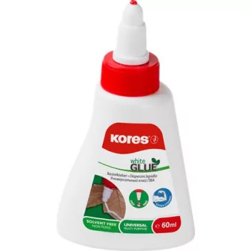 Hobbiragasztó, 60 ml, KORES "White Glue"