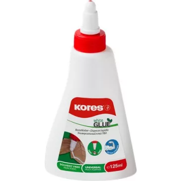Hobbiragasztó, 125 ml, KORES "White Glue"